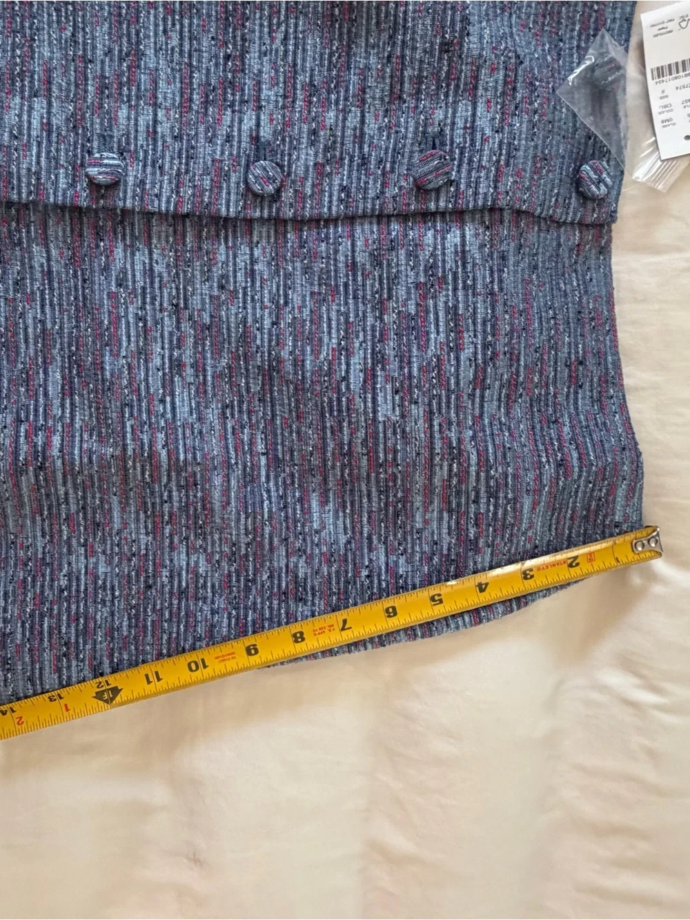 NWT J. Crew Fairfax Blue Button-Front Mini Skirt